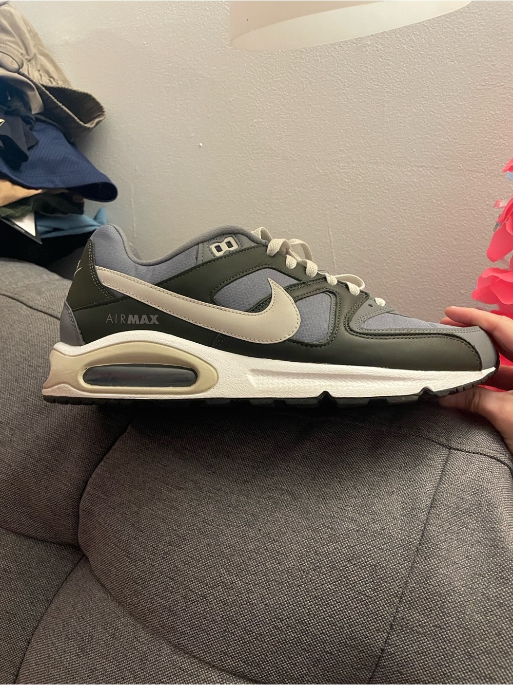 Nike Air Max Men's Olive Gray Casual Running Shoes Size 11